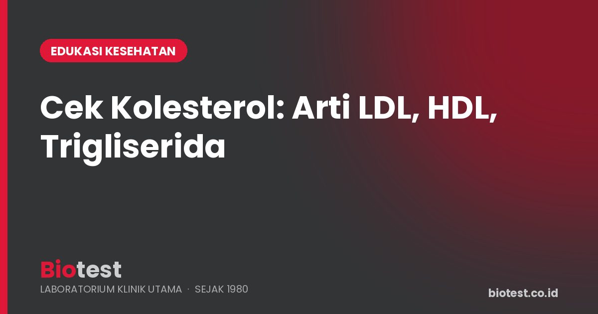Cek Kolesterol: Memahami Kolesterol Total, LDL, HDL, dan Trigliserida